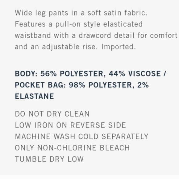 NWT Womens Abercrombie & Fitch Satin Pant - Picture 3 of 4